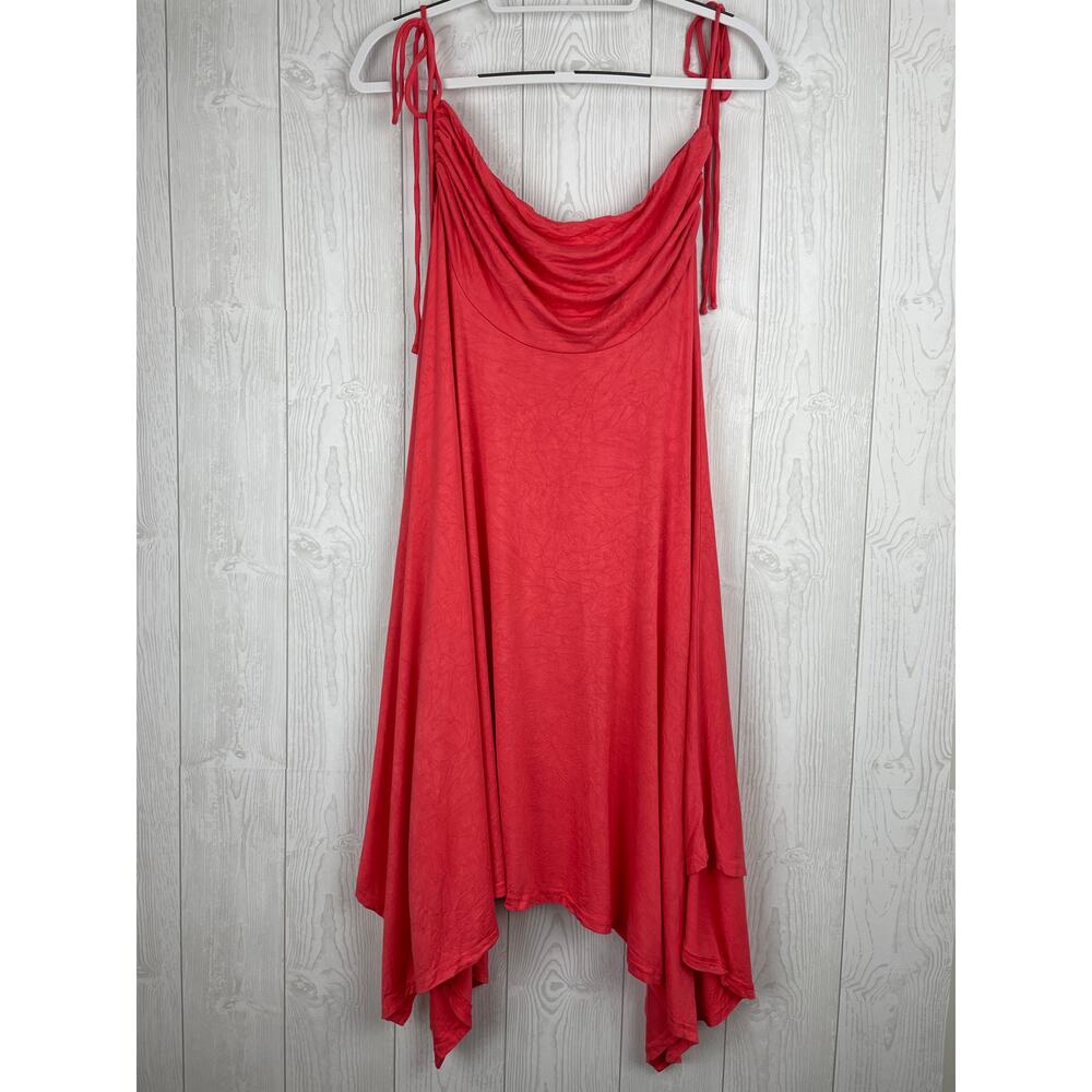 Free People free-est Zella Convertible Skirt Dress Coral XL EUC